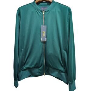 GOOD COUNSEL track jacket Size XL Green Gold New